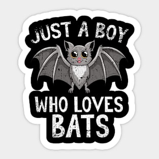 Just A Boy Who Loves Bats Sticker